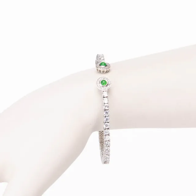 Chic Ad Hoc Bracciale tennis zirconi smeraldo