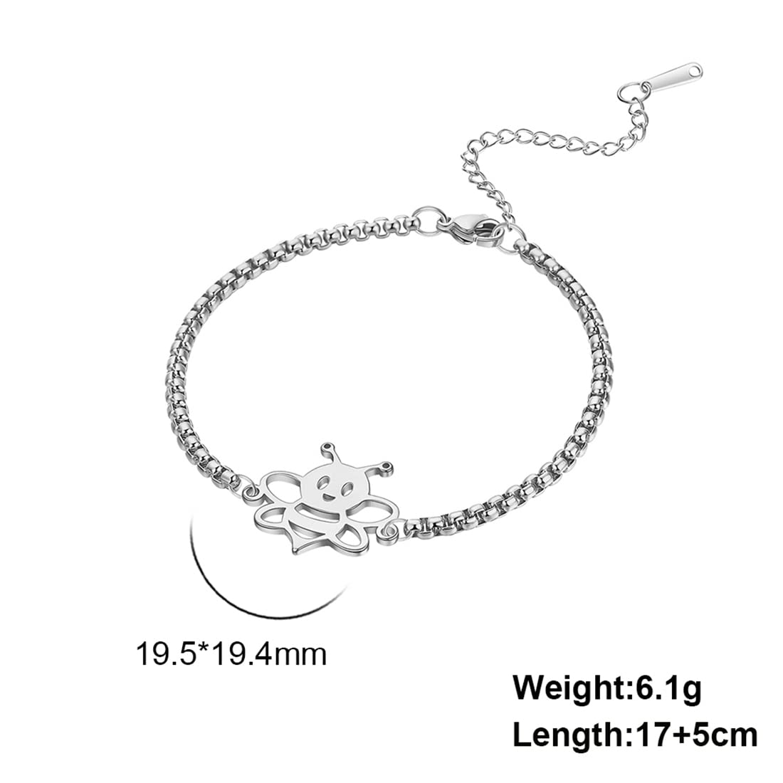 EUEAVAN Bracelets bracciale ape regolabile regalo donna
