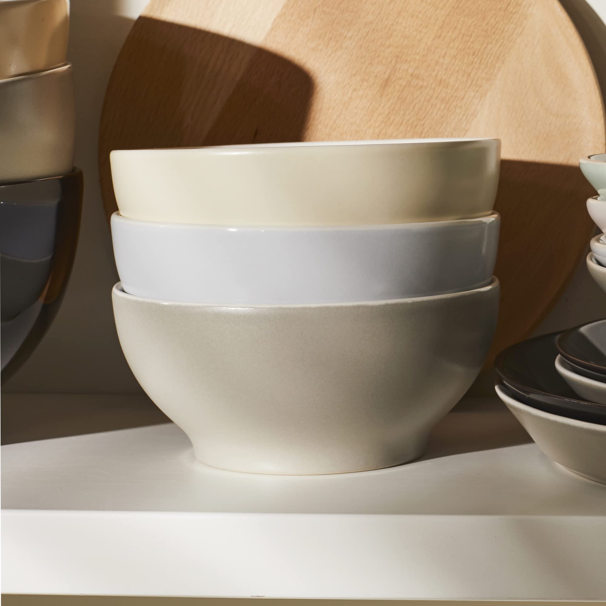 Alessi Tonale DC03/54 LG ciotola ceramica grigio set 4 stoneware