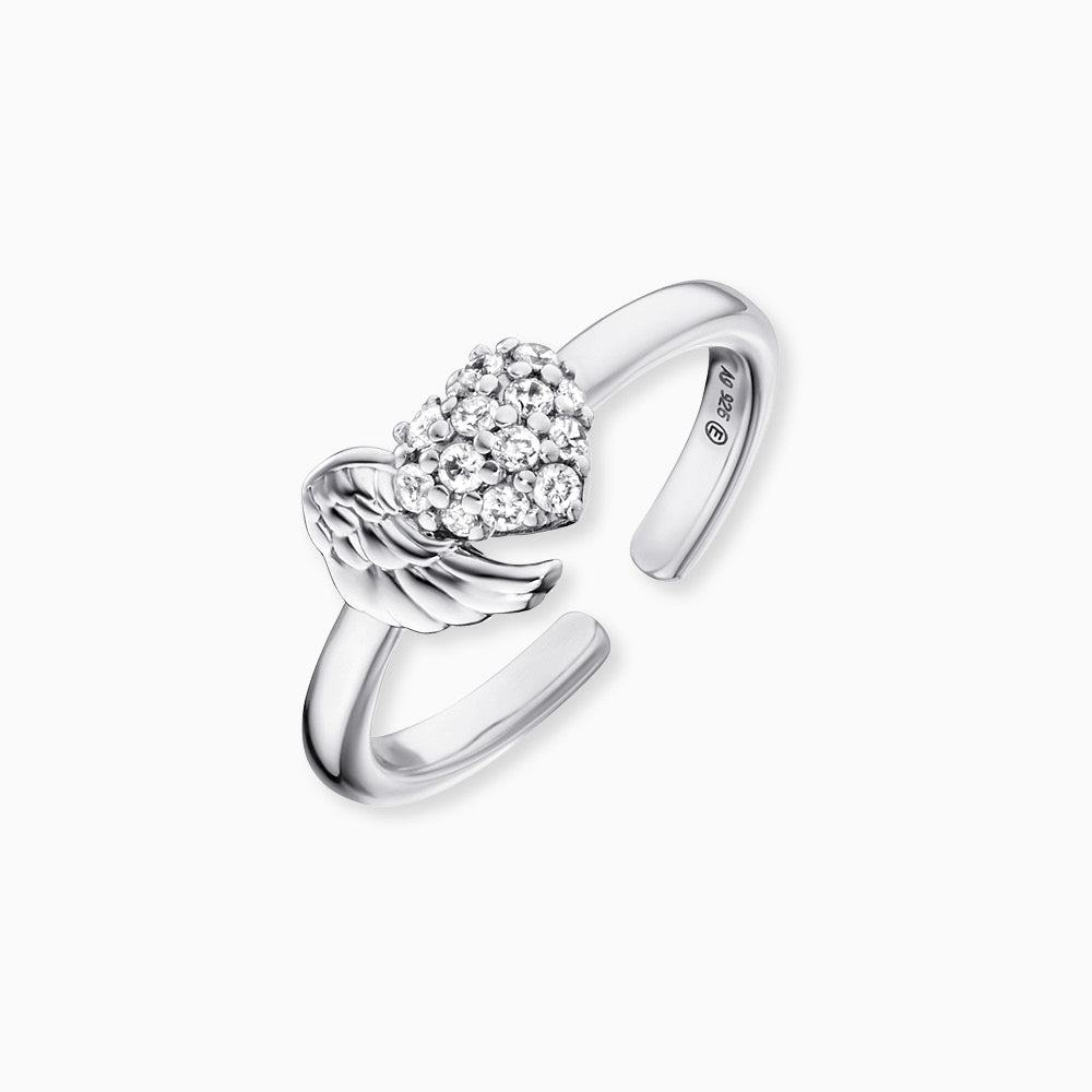 Engelsrufer Ringe Herzflügel Anello Cuore Zirconia