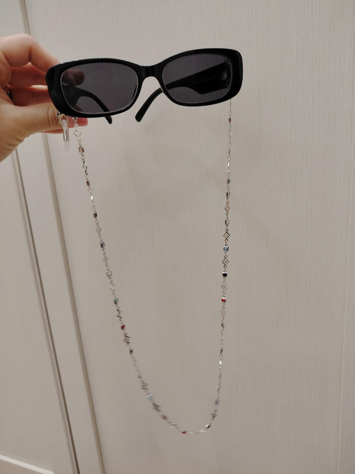 Eueavan Eyeglass cordino occhiali diamanti quadrati