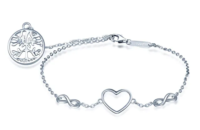 INFINIONLY bracciale argento 925 cuore infinito zirconi donna