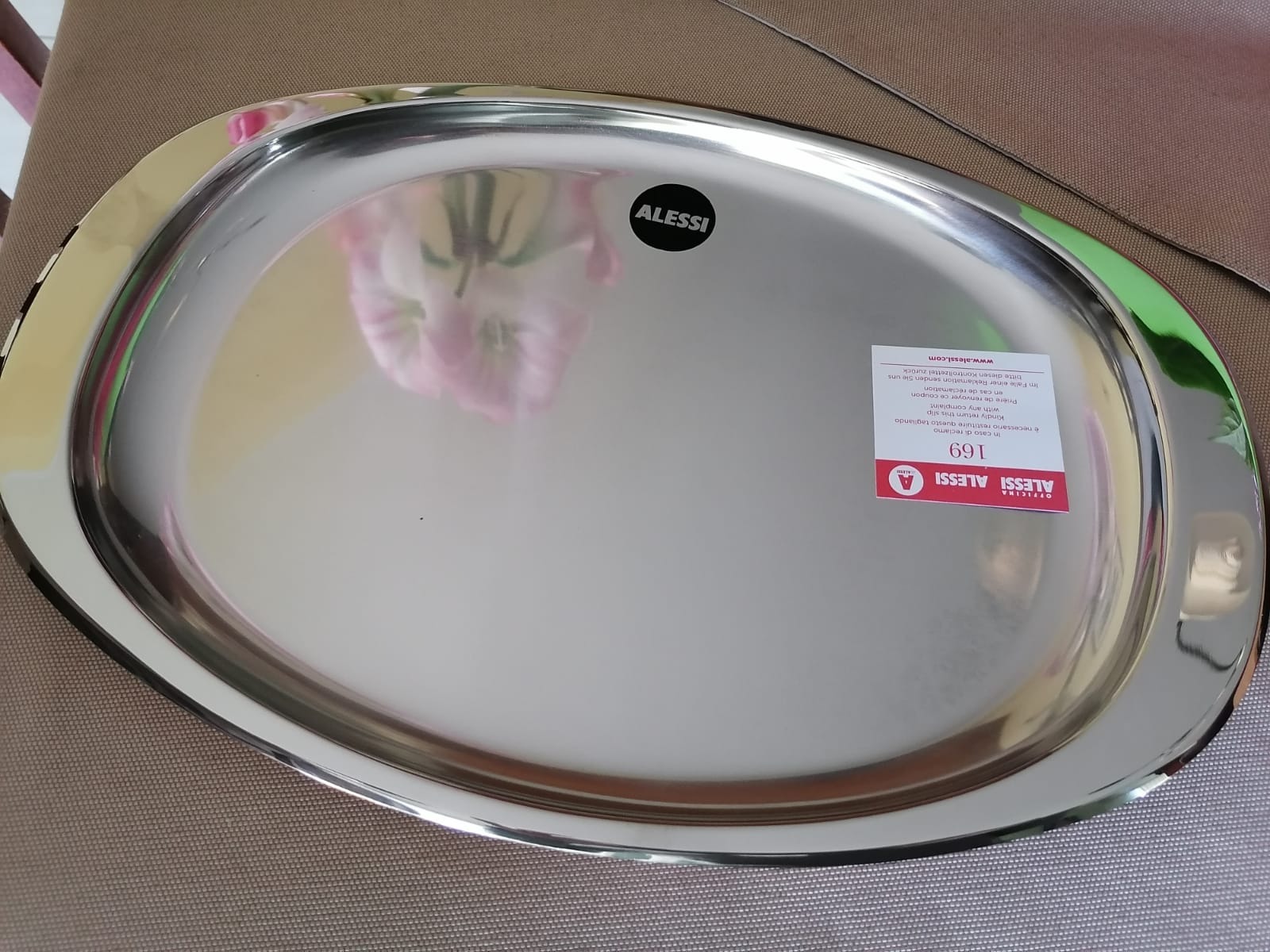 Alessi 115/40 Avio vassoio acciaio 41x28,5 cm