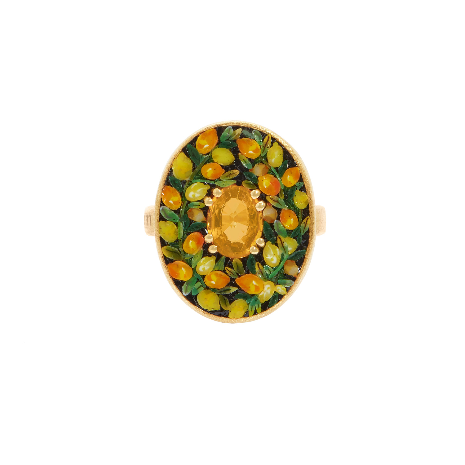 Le Sibille Lemon anello oro zaffiri gialli 1.20 ct
