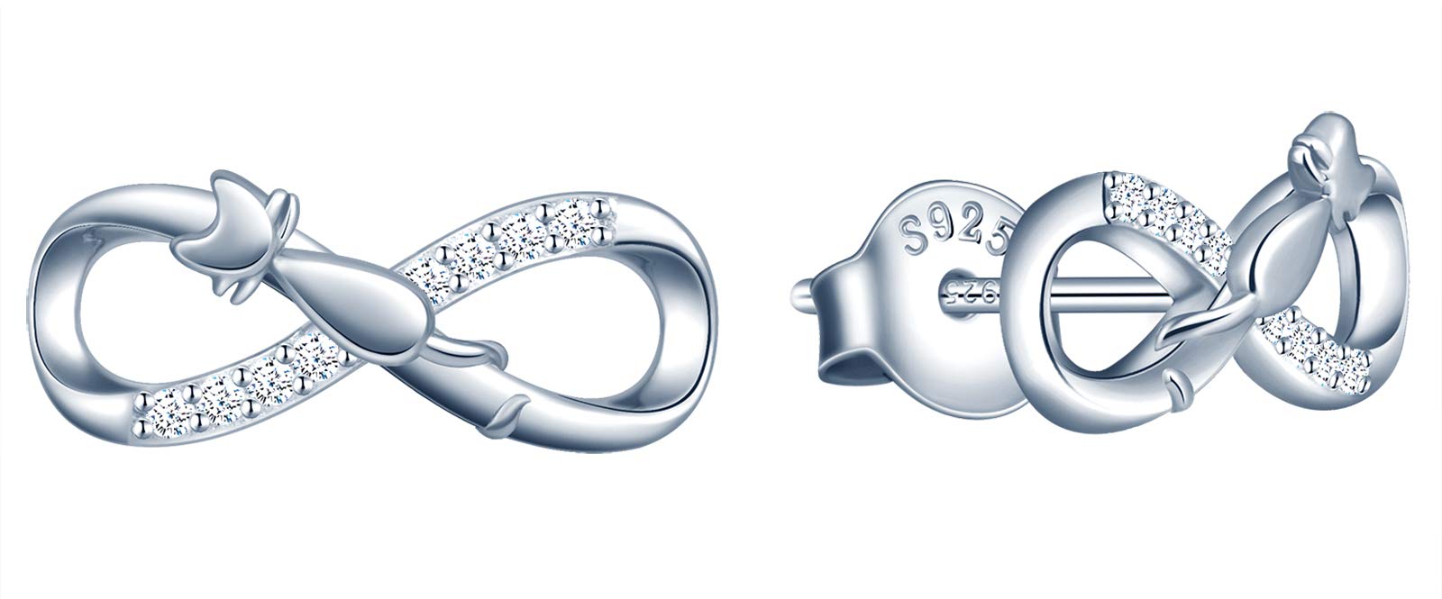 INFINIONLY Collana Infinito Argento 925 Zirconio Donna Silver