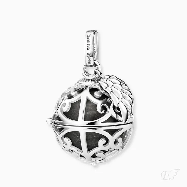 Engelsrufer Ciondolo Argento 925 Ala Grigio Perla Misura M