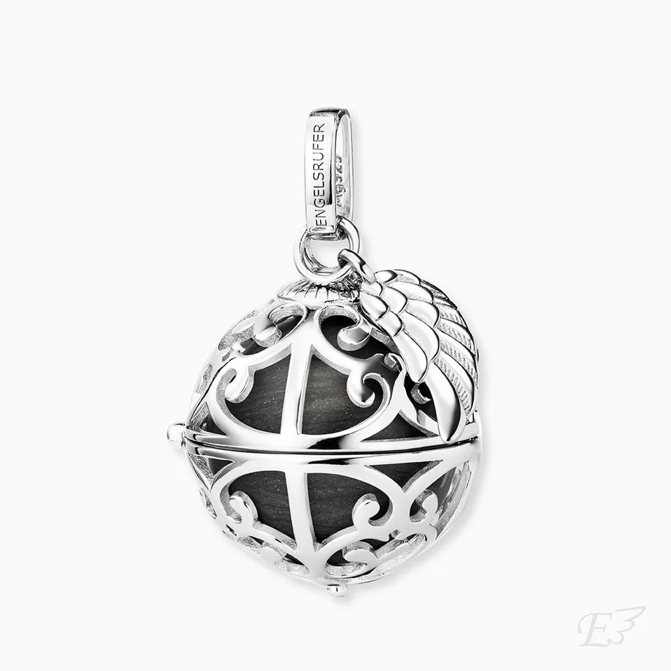 Engelsrufer Ciondolo Argento 925 Ala Grigio Perla Misura M