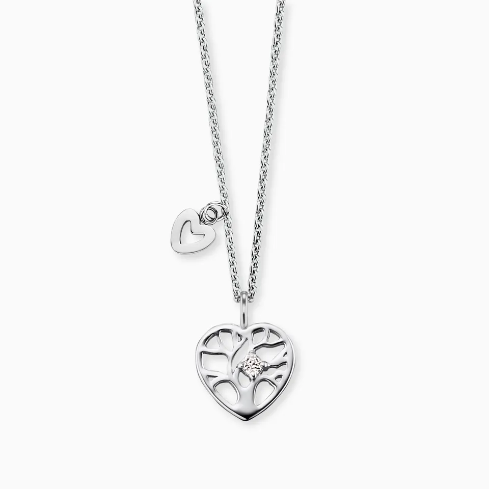Herzengel Albero Vita collana bambina acciaio zirconia
