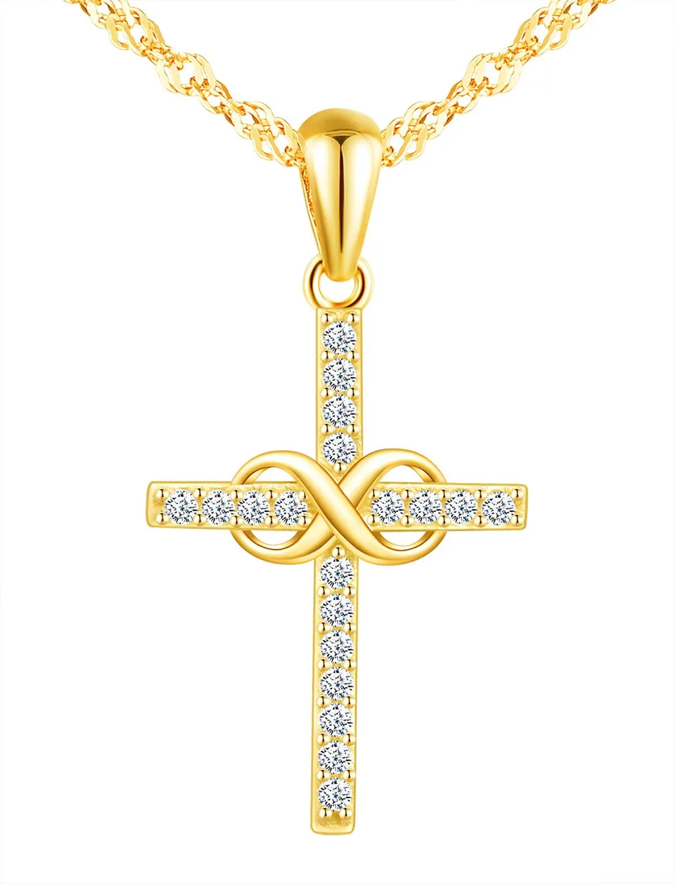INFINIONLY Fashion Necklaces collana infinito oro