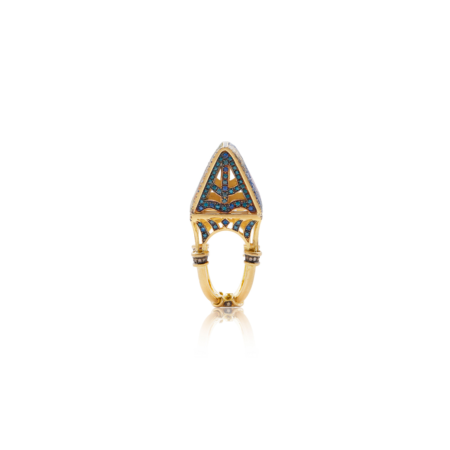 Le Sibille Scriptorium Anello oro diamanti zaffiri