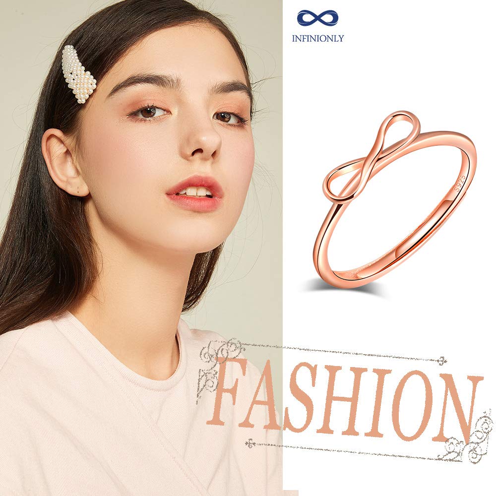 INFINIONLY Fashion Rings anello infinito argento 925 misura regolabile