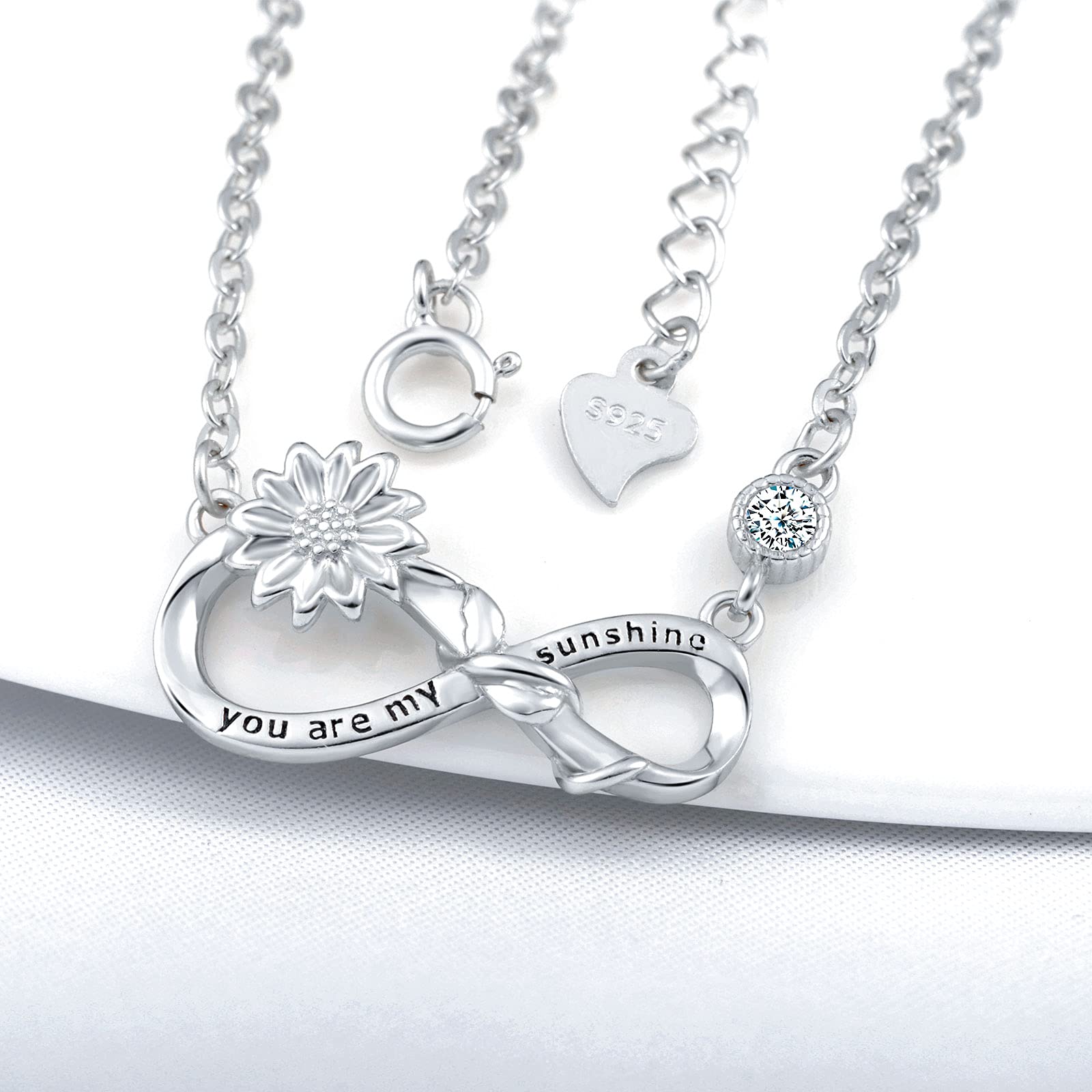 INFINIONLY Fashion Collana Girasole Argento 925 Infinito