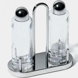 Alessi 5074 servizio olio e aceto acciaio cristallo