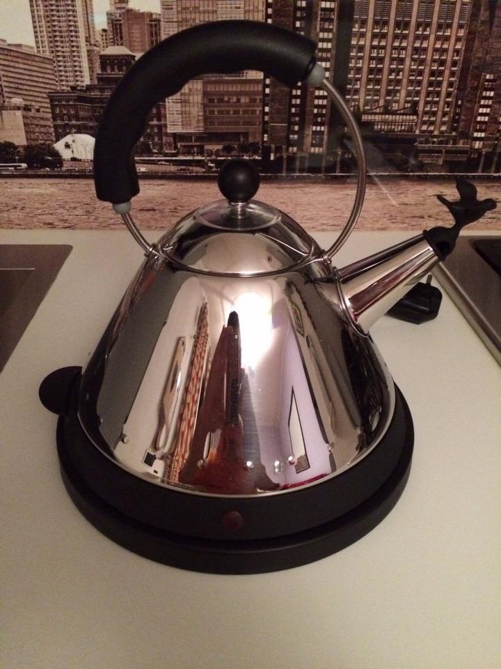 Alessi MG32 B Bollitore Elettrico Nero 1,5 L Acciaio Graves
