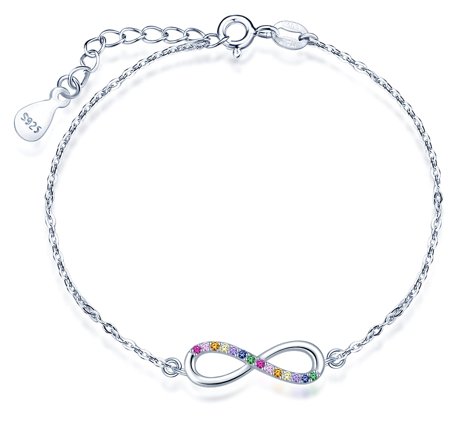 Infinionly Bracciale Infinito Argento 925 Zirconi Donna