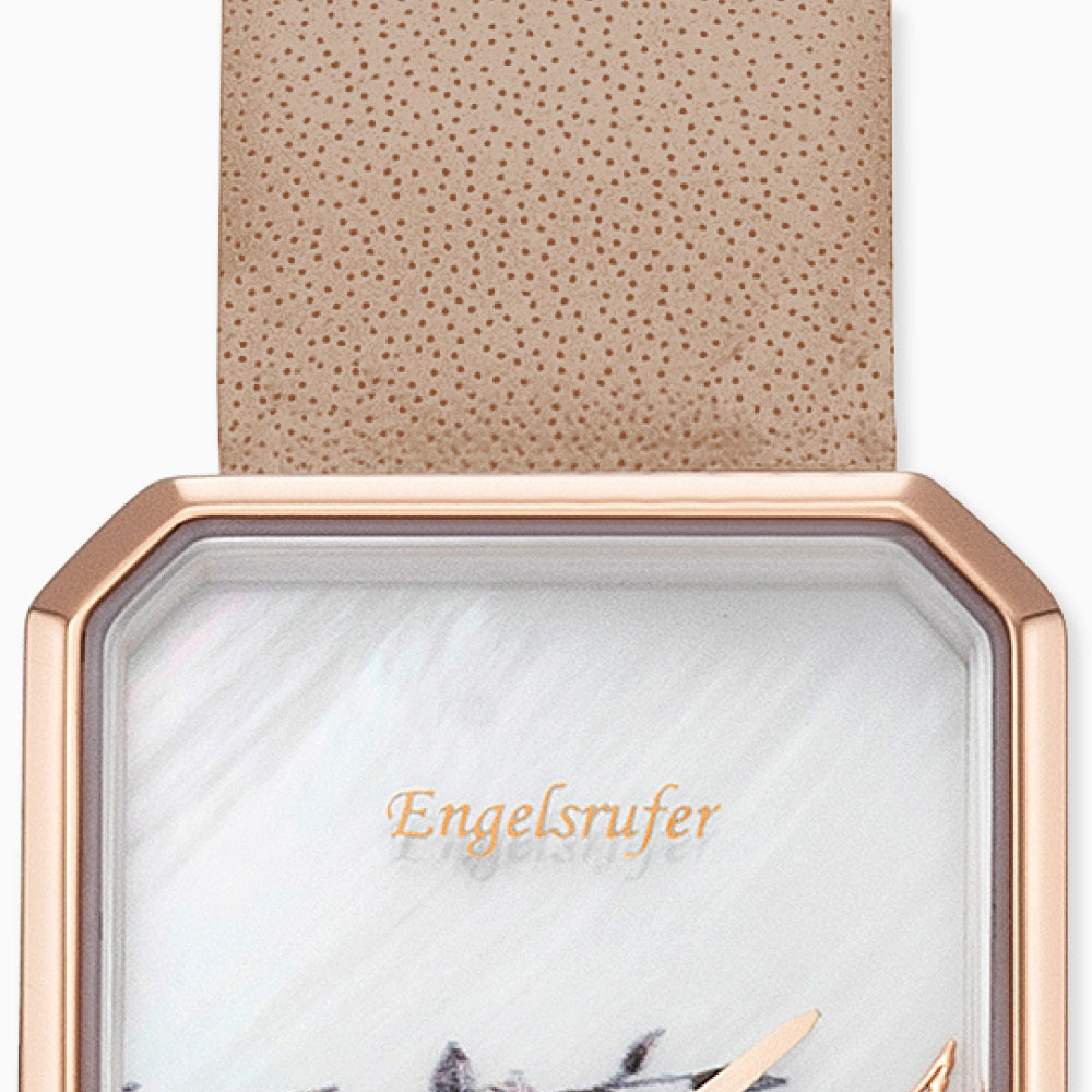 Engelsrufer Uhren Blume orologio acciaio cinturino pelle marrone