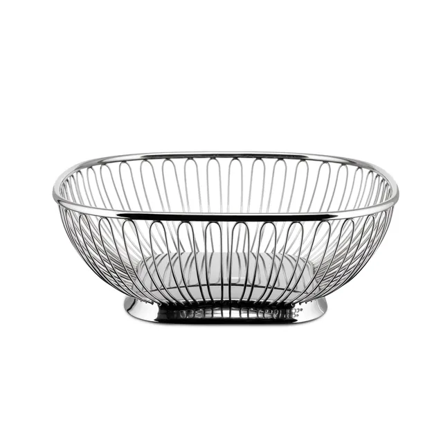 Alessi 845 Cestino Filo Acciaio Quadrato 23x23 cm