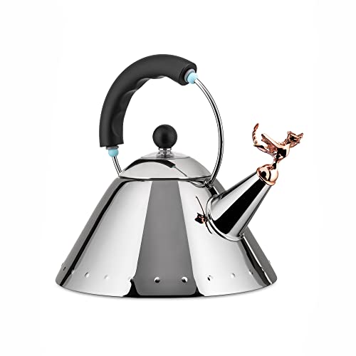 Alessi Tea Rex 9093REX Bollitore Acciaio Nero 2 L