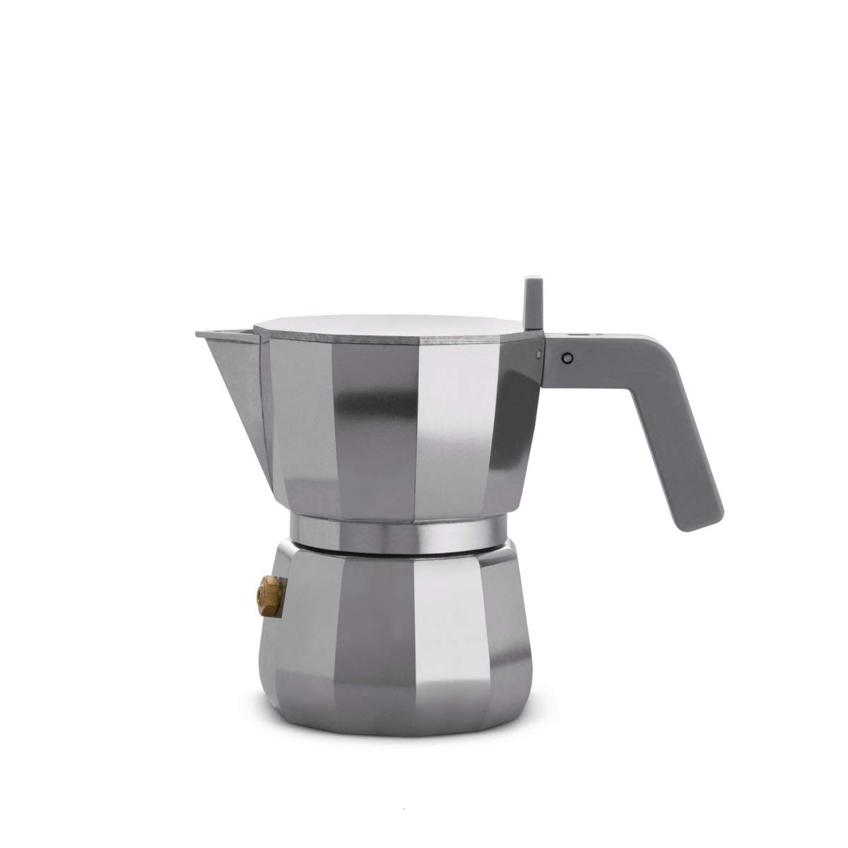 Alessi DC06/3 Moka Caffettiera Alluminio 3 Tazze Grigio 15 cl