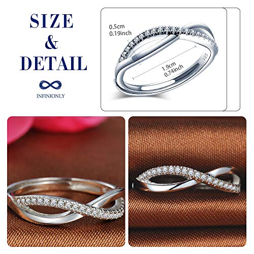 INFINIONLY Fashion Rings anello infinito argento 925 regolabile