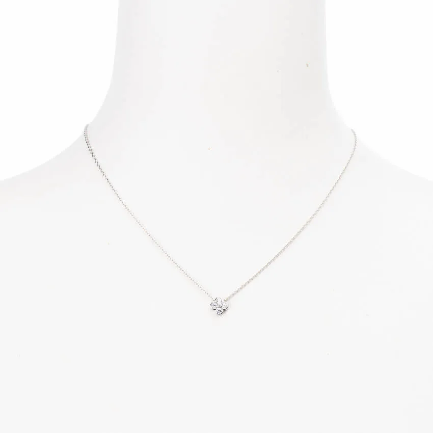 Chic Ad Hoc Collana Girocollo Argento Quadrifoglio