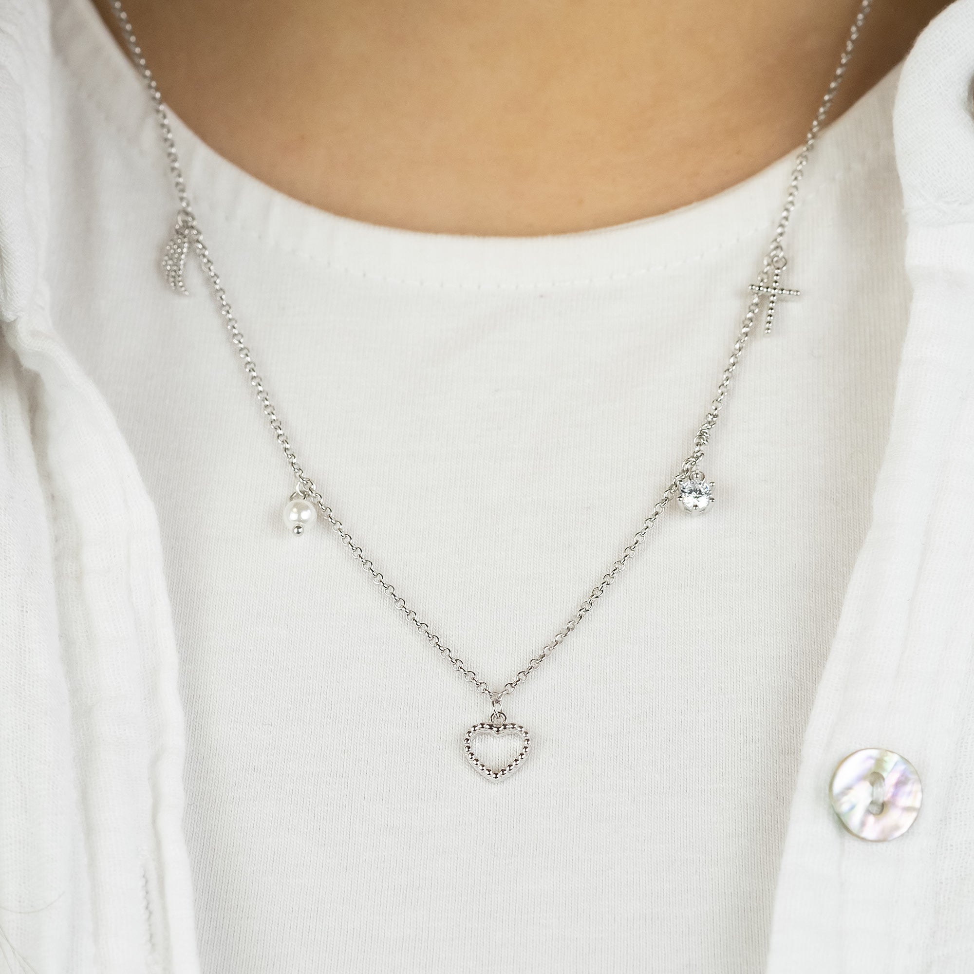 Engelsrufer Fede Amore Speranza collana argento zirconia
