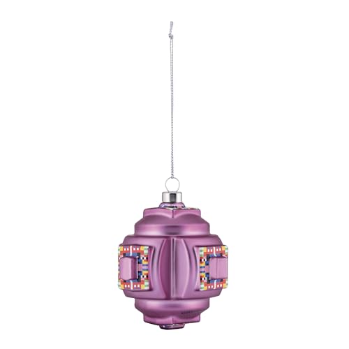Alessi Fractal ESA06 4 pallina natale vetro soffiato decorata