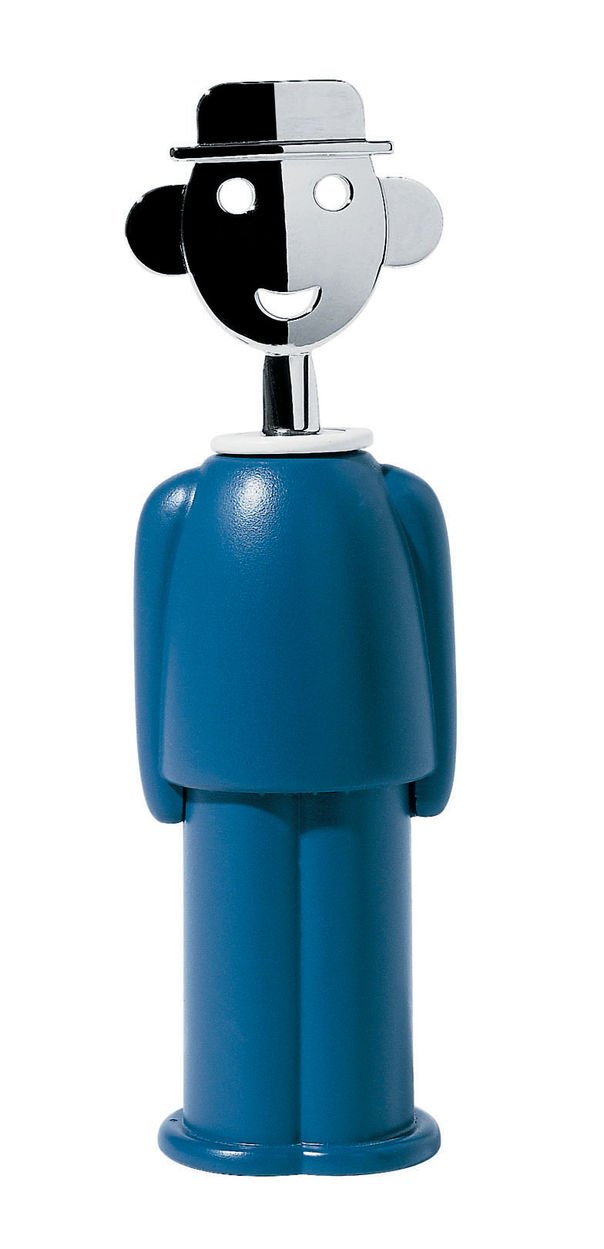 Alessi AAM23 Alessandro Cavatappi Azzurro Giallo 21 cm