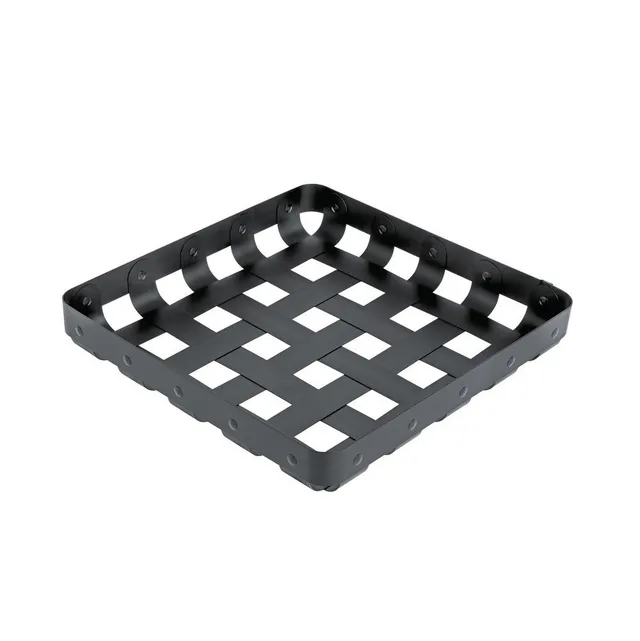 Alessi Criss Cross Cestino Nero 51x51 cm Alluminio