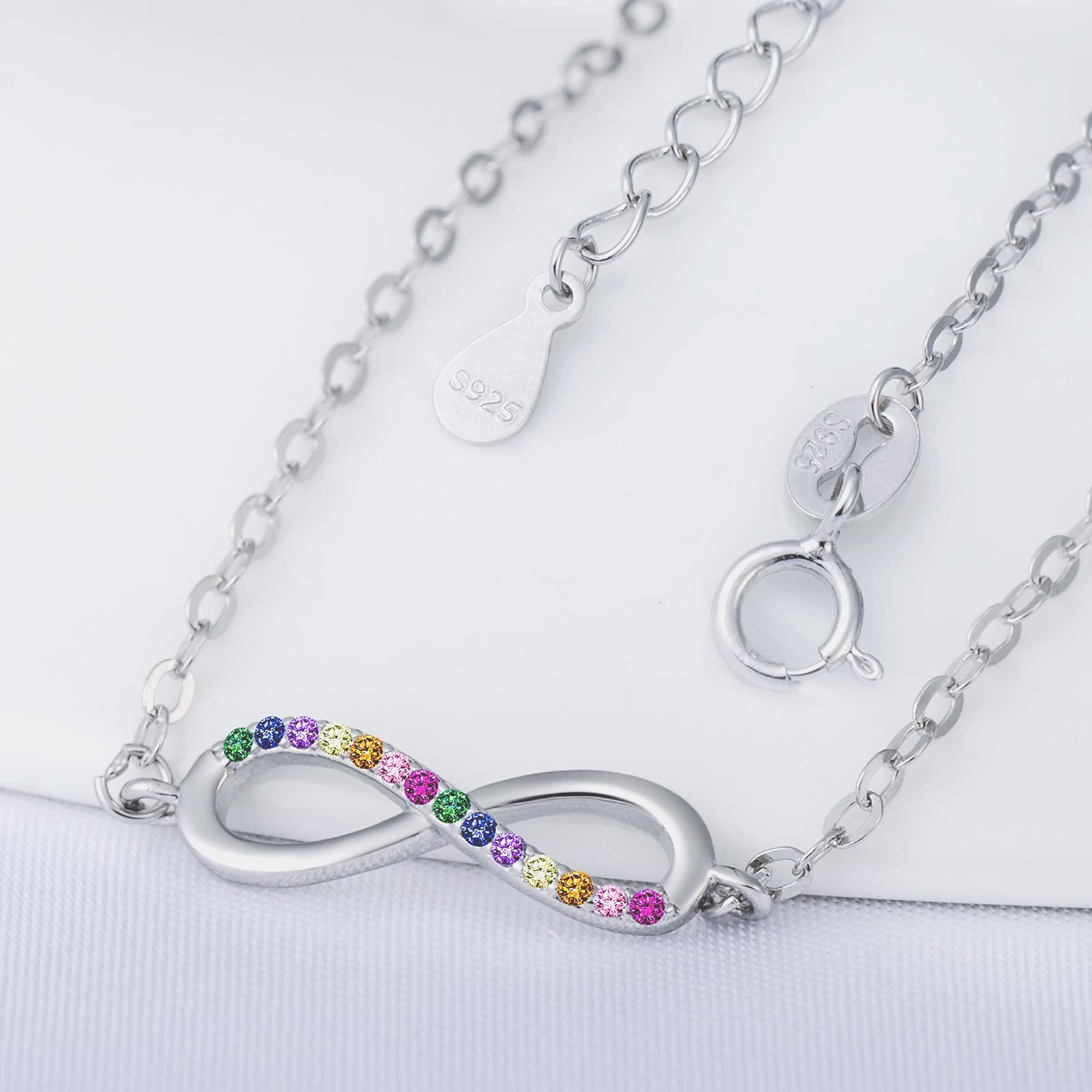 Infinionly Bracciale Infinito Argento 925 Zirconi Donna