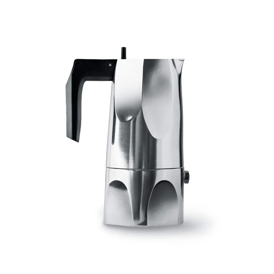 Alessi Ossidiana MT18/1 Moka Alluminio 1 Tazza Nera