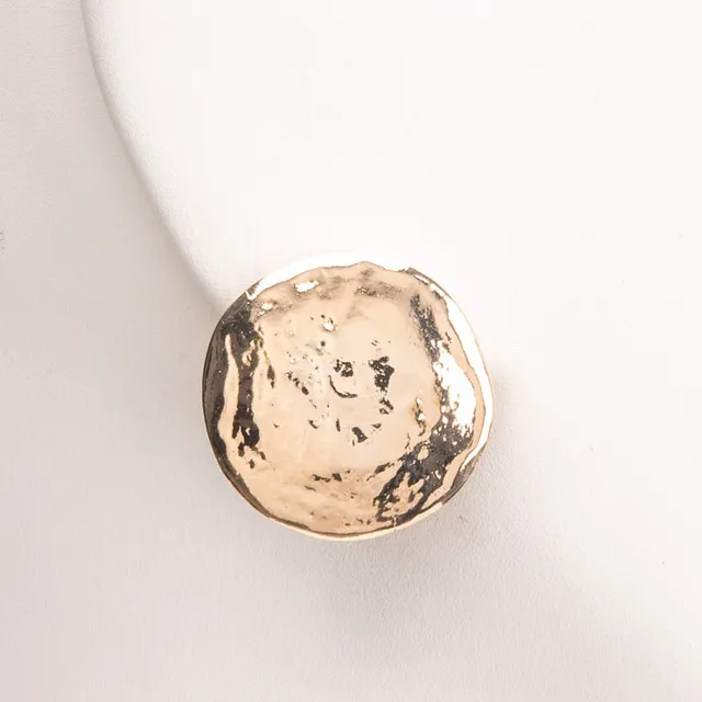 Chic Ad Hoc Orecchini clip bottone oro battuto