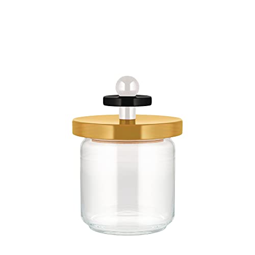 Alessi ES16/75 Mr Sottsass Barattolo Vetro Giallo 12 cm