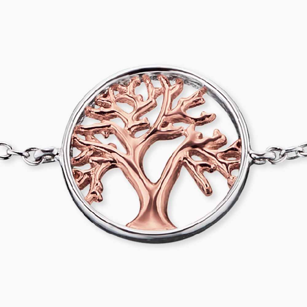 Engelsrufer Lebensbaum bracciale argento bicolor